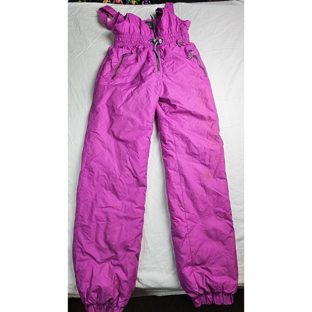 Jupa Sports Vintage Ski Bibs Purple Canada Olympic Team Winter Pants Youth Sz 10